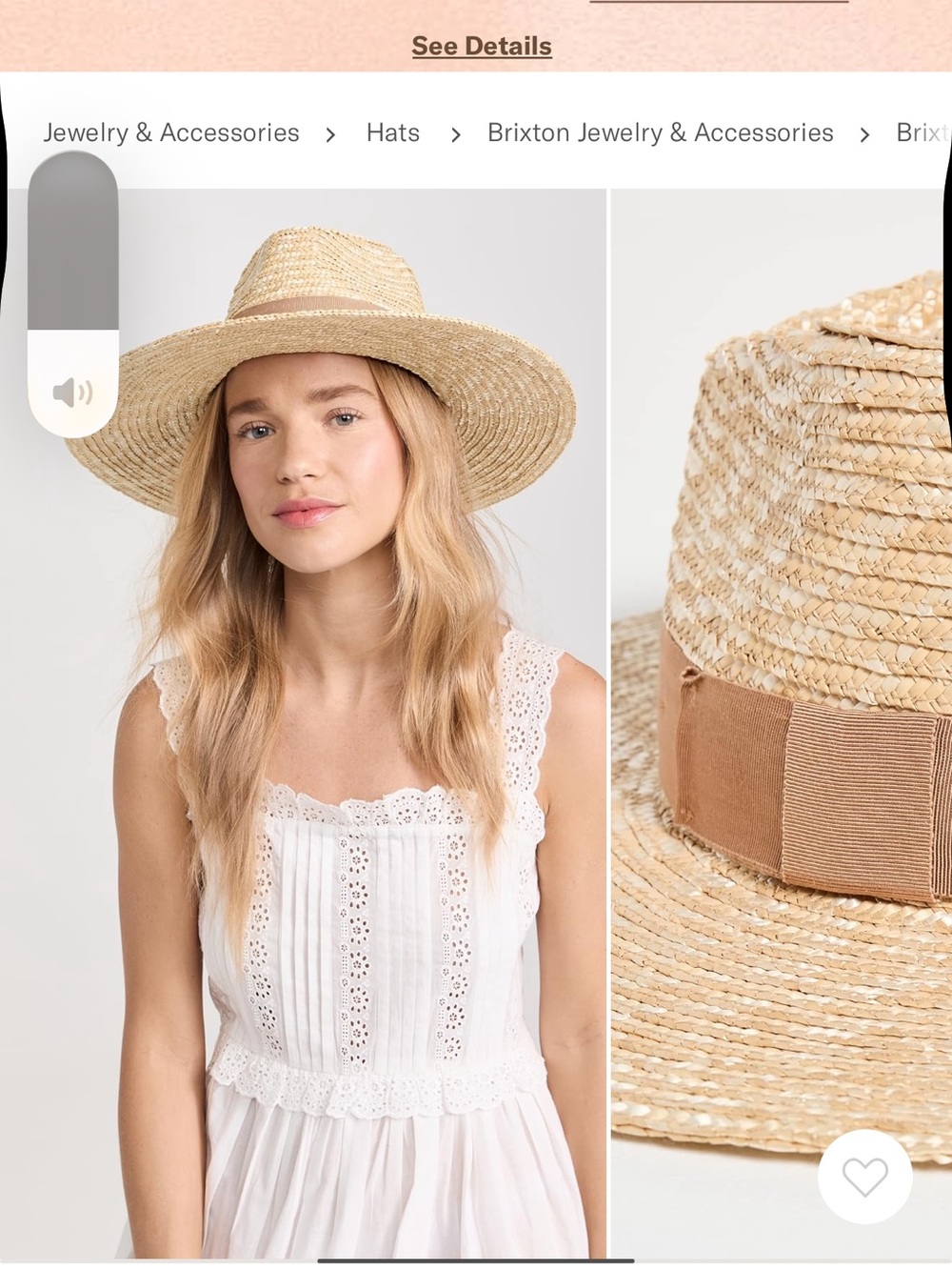 Brixton Natural Straw Rancher with Tan Ribbon Band